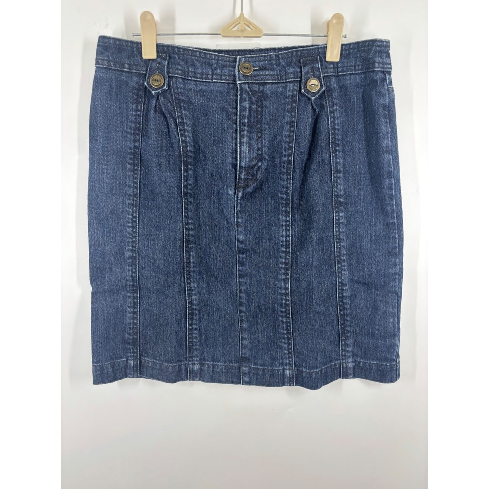 Pilcro and the Letterpress Denim Mini Skirt Dark Wash Blue Size 29
